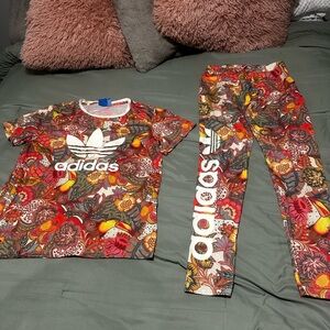 Adidas Graphic Tee and Leggings Set